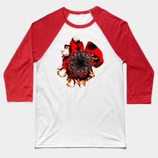 black flower Baseball T-Shirt